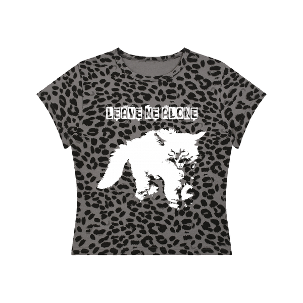 LMA Leopard Print Crop Tee