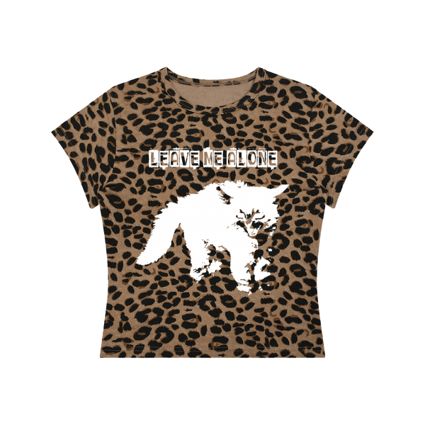 LMA Leopard Print Crop Tee