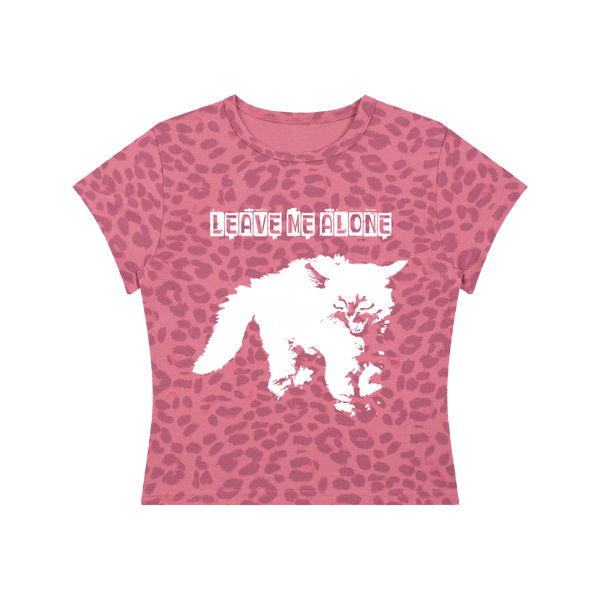LMA Leopard Print Crop Tee