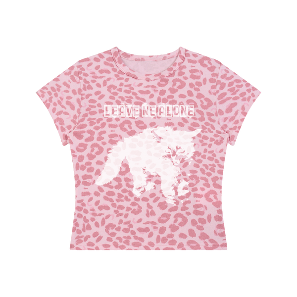 LMA Leopard Print Crop Tee