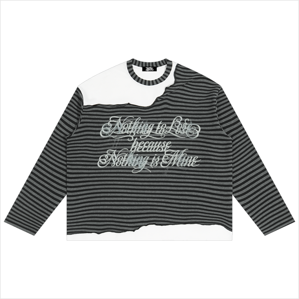 NTLBNIM Striped Panel  Long Sleeve Tee