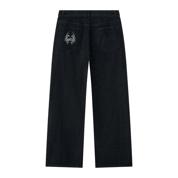 VHS Vintage Wash Wide Leg Denim Jeans